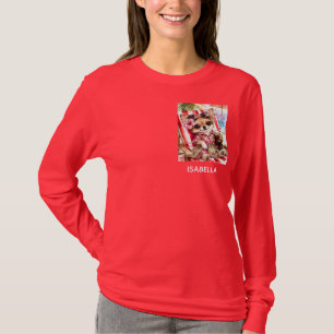 T-shirt Chihuahua femelle de vacances Plage Détente (Rouge