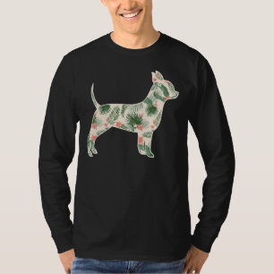 T-shirt Chihuahua Flower Girl Imprimer Chien Floral Hawaii