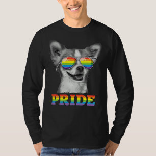T-shirt Chihuahua Gay Pride Lgbt Rainbow Flag Sunglasses L