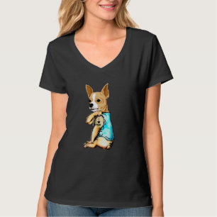 T-shirt Chihuahua I Love Maman Tattoo