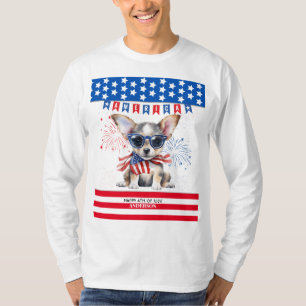 T-shirt Chihuahua Joyeux 4 Juillet Amérique Patriotique US