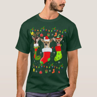 T-shirt Chihuahua lumières de Noël cadeau Drôle Amour chie