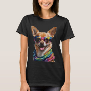 T-shirt Chihuahua Lunettes de soleil Chig Funny Animal Art