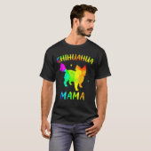 T-shirt Chihuahua Mama aux cheveux longs et aux couleurs d (Devant entier)