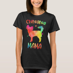 T-shirt Chihuahua Mama Poodé Colorful Chien Maman