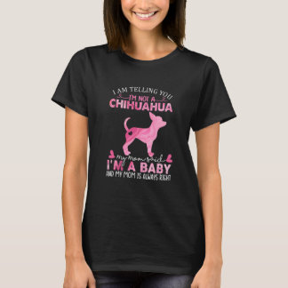 T-shirt Chihuahua Maman Bébé mignon chien propriétaire ani