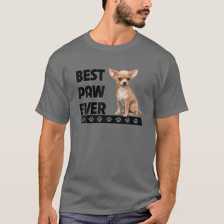 T-shirt Chihuahua Meilleure Paw Jamais Fête des pères Chie