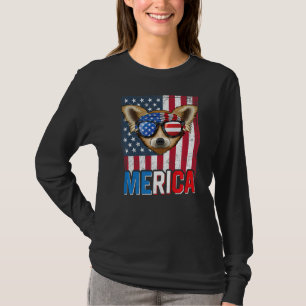 T-shirt Chihuahua Merica 4 juillet Drapeau américain 1