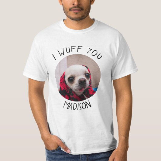 T-shirt Chihuahua mignon wuff vous aimez Valentines Person (Devant)