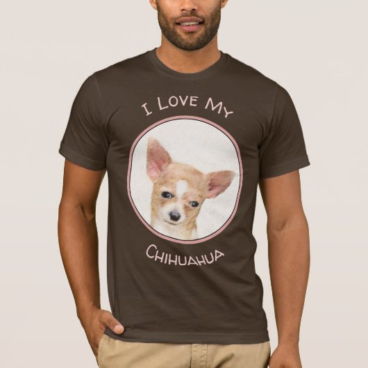 T-shirt Chihuahua Peinture - Cute Original Chien Art (Devant)