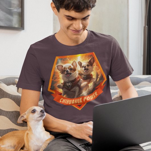 T-shirt Chihuahua Power Chihuahua Chihuahua Dogs longs Hai