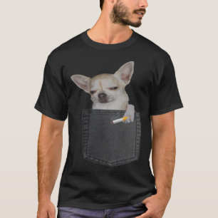 T-shirt Chihuahua propriétaire Chihuahua dans une poche