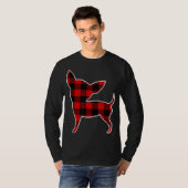 T-shirt Chihuahua Red Buffalo Plaid Chien Pup Correspondan (Devant entier)
