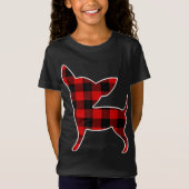 T-Shirt Chihuahua Red Buffalo Plaid Chien Pup Correspondan (Devant)