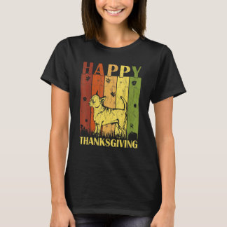 T-shirt Chihuahua Rétro de Thanksgiving Chien Fête de Than