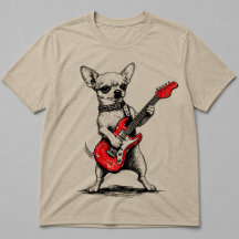 Chihuahua Rockstar Chien Jouant de la Guitare Élec