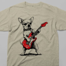 Chihuahua Rockstar Chien Jouant de la Guitare Élec