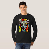 T-shirt Chihuahua - Stained Glass Pop Art Premium_4 (Devant entier)