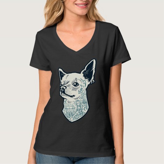 T-shirt Chihuahua Tattoo (Devant)