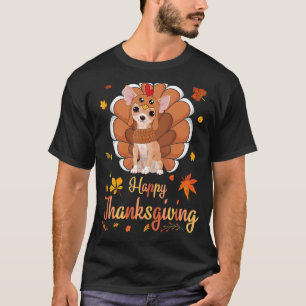 T-shirt Chihuahua Turquie Costume Coeur Bon thanksgiving