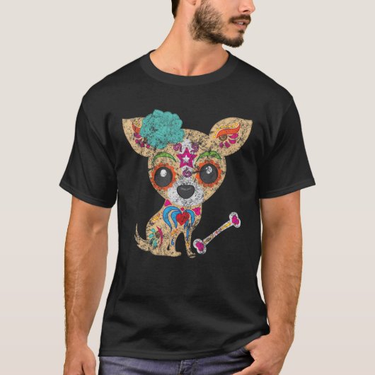 T-shirt Chihuahua Vintage (Devant)