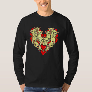 T-shirt Chihuahuas Coeurs Chien Saint Valentin S Day Chiwa