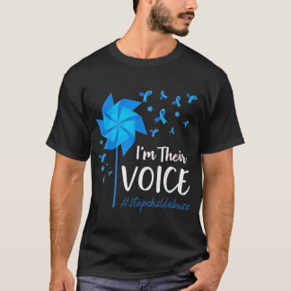 T-shirt Child Abuse Prevention Awareness I'm Their Voice P