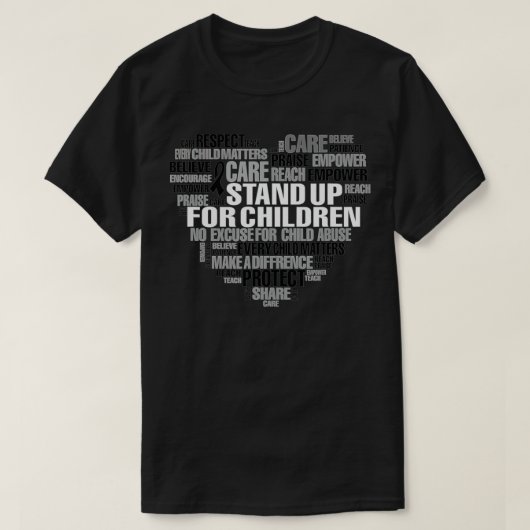 T-shirt Child Abuse Prevention Stop Child Abuse Break the  (Design devant)