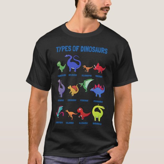 T-shirt Children's types of dinosaurs future palaeontologi (Devant)