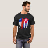 T-shirt Chile Cuba Flag Heart Citizen Grown Patriot Countr (Devant entier)