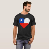 T-shirt Chile Flag Heart Chile  Love Chile (Devant entier)