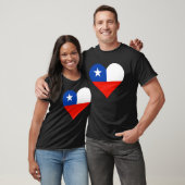 T-shirt Chile Flag Heart Chile  Love Chile (Unisexe)