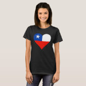 T-shirt Chile Flag Heart Chile  Love Chile (Devant entier)