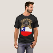 T-shirt Chile Flag Leonberger Dog In Pocket (Devant entier)