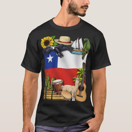 T-shirt Chile vintage (Devant)