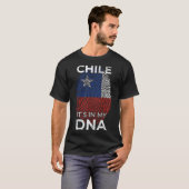 T-shirt Chili ADN Drapeau Patrimoine chilien Hispanique Ra (Devant entier)