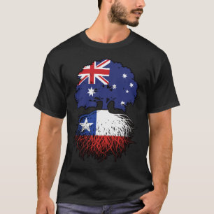 T-shirt Chili Chili Australie Australie drapeau des racine