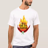 T-shirt Chili Cook Off Champion Flame Design (Devant)