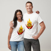T-shirt Chili Cook Off Champion Flame Design (Unisexe)