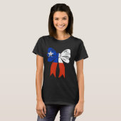 T-shirt Chili Coquette Bow mignonne Dainty Ribbon Drapeau  (Devant entier)