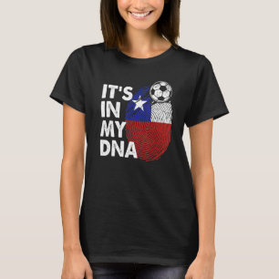 T-shirt Chili Dans Mon Adn Équipe Du Drapeau Chilien Chili