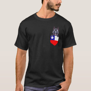 T-shirt Chili Drapeau Chien Elkhound Norvégien À Poche