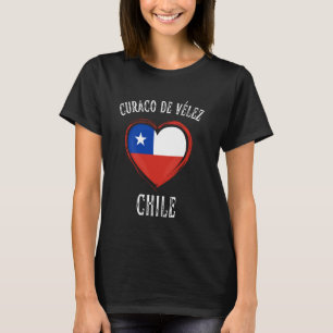 T-shirt Chili Drapeau Coeur Curaco De Velez Ville