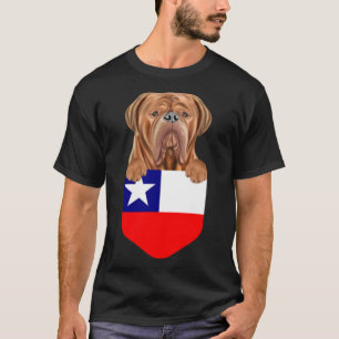 T-shirt Chili Drapeau Dogues de Bordeaux Chien dans la poc