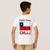T-shirt Chili et drapeau chilien avec votre nom (Dos entier)