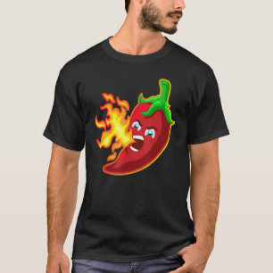 T-shirt Chili Hot Pepper Respiration feu épicé Chillis Sau