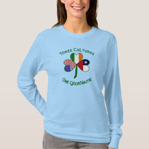 T-shirt Chili irlandais USA drapeaux Shamrock personnalisé