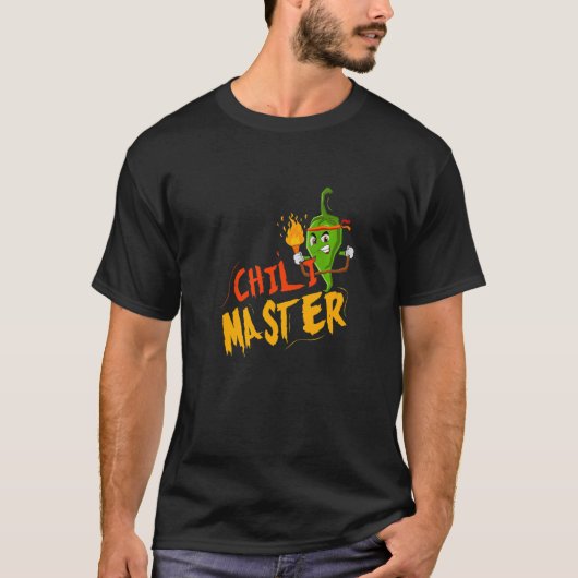 T-shirt Chili Master Spicy Flaving Pepper Aliments de cuis (Devant)