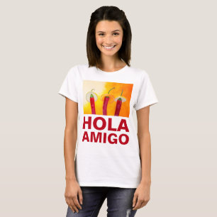 T-shirt Chili Peppers Hola Amigo Funny personnalisable