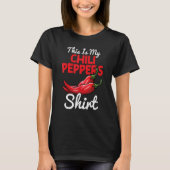 T-shirt Chili Peppers Red Hot Spicy Pepper Eat Mexican Foo (Devant)